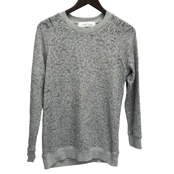 Iro Grey Distressed Lightweight Crew Neck Sweatshirt Size S - Picture 3 of 11